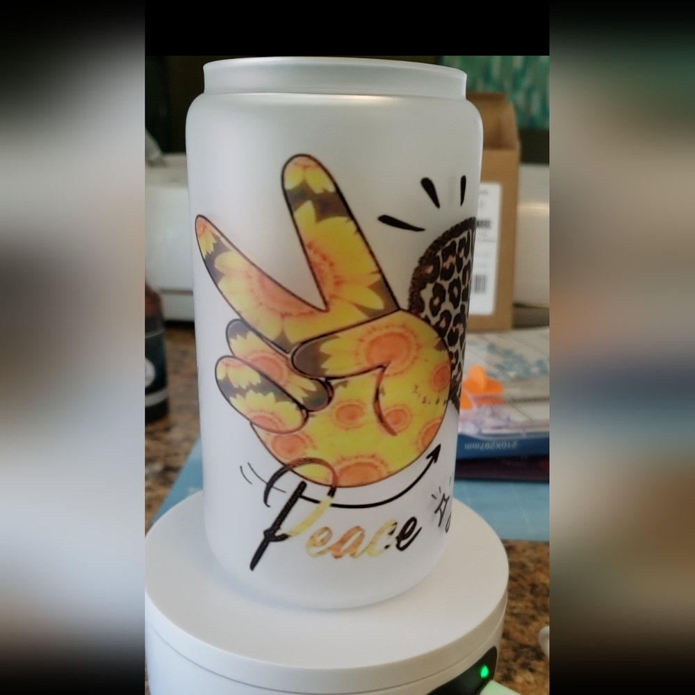 16oz frosted beer can glass
